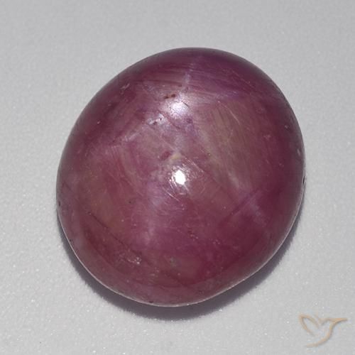 Rubis étoilé Violet rougeâtre naturelle ovale, 12.36 ct, Opaque