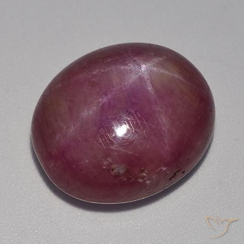 Rubis étoilé Pourpre moyen naturelle ovale, 15.19 ct, Opaque