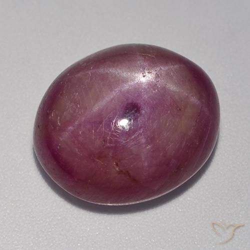 Rubis étoilé Violet rougeâtre naturelle ovale, 15.67 ct, Opaque