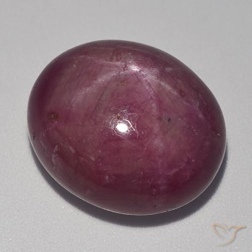 20.21ct Naturel Magenta grisâtre Rubis étoilé, ovale, Opaque