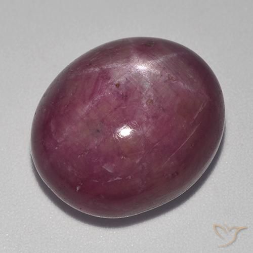 Rubis étoilé Magenta grisâtre naturelle ovale, 20.21 ct, Opaque
