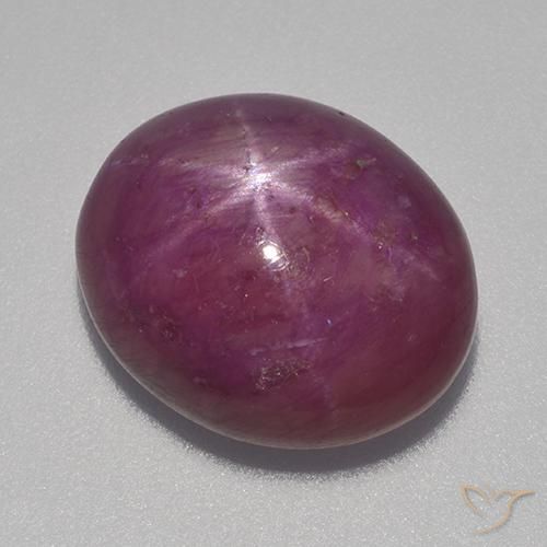 Rubis étoilé Pourpre moyen-foncé naturelle ovale, 13.70 ct, Opaque
