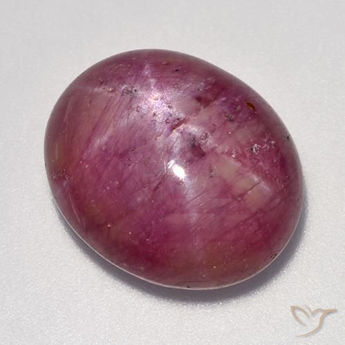 16.94ct Naturel Pourpre moyen-léger Rubis étoilé, ovale, Opaque