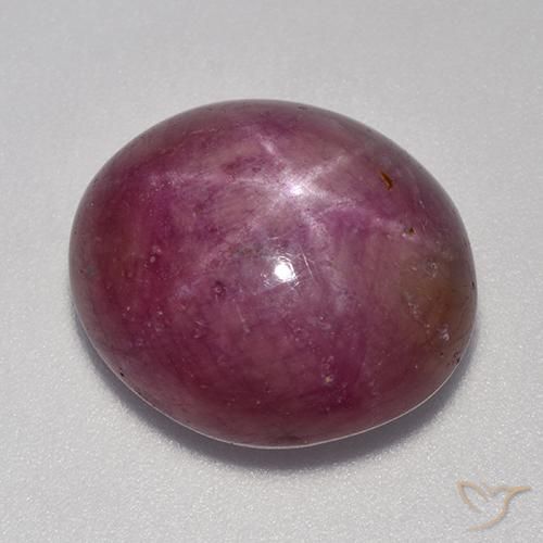Rubis étoilé Violet rougeâtre naturelle ovale, 17.49 ct, Translucide