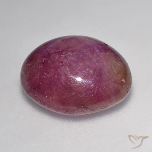 Rubis étoilé Violet rougeâtre naturelle ovale, 17.49 ct, Translucide
