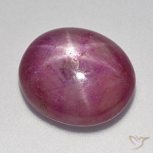 Rubis étoilé Pourpre moyen-léger naturelle ovale, 16.49 ct, Opaque
