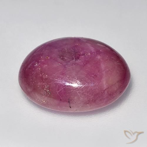 Rubis étoilé Pourpre moyen-léger naturelle ovale, 16.49 ct, Opaque
