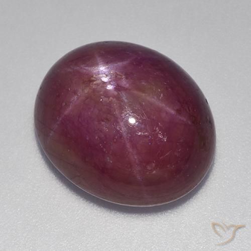 Rubis étoilé Pourpre moyen-foncé naturelle ovale, 17.70 ct, Opaque