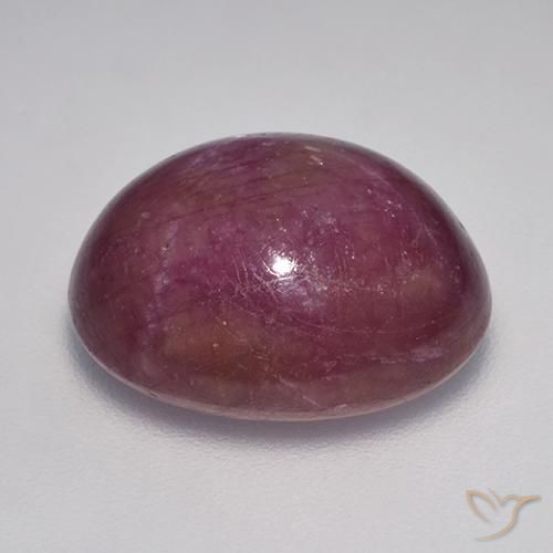 Rubis étoilé Pourpre moyen-foncé naturelle ovale, 17.70 ct, Opaque