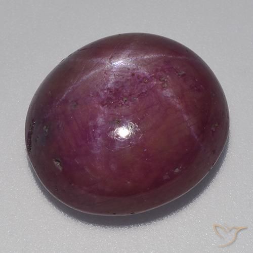 14.94ct Naturel Pourpre moyen-foncé Rubis étoilé, ovale, Opaque