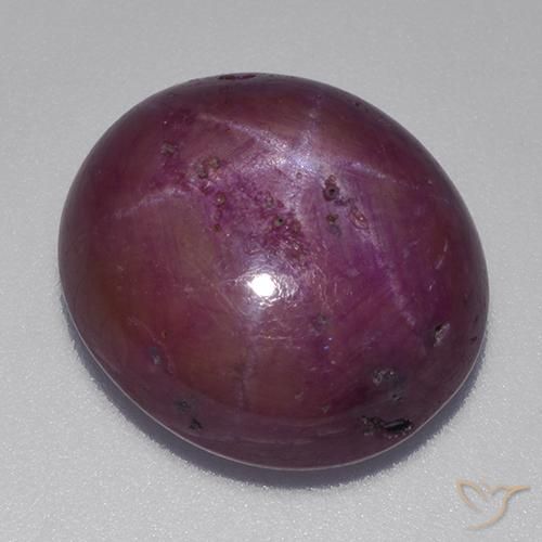 Rubis étoilé Pourpre moyen-foncé naturelle ovale, 14.94 ct, Opaque
