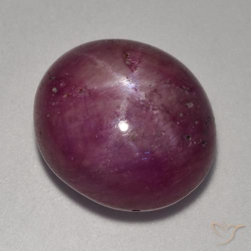 Rubis étoilé Violet rougeâtre naturelle ovale, 18.41 ct, Opaque