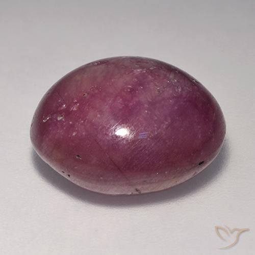 Rubis étoilé Violet rougeâtre naturelle ovale, 18.41 ct, Opaque
