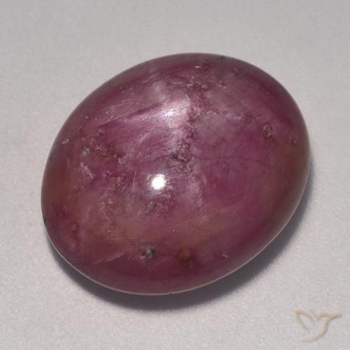 15.26ct Naturel Magenta grisâtre Rubis étoilé, ovale, Opaque