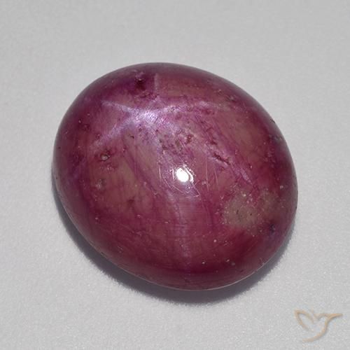 12.64ct Naturel Pourpre prune Rubis étoilé, ovale, Opaque