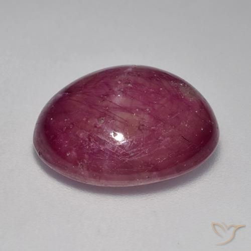 Rubis étoilé Pourpre prune naturelle ovale, 12.64 ct, Opaque