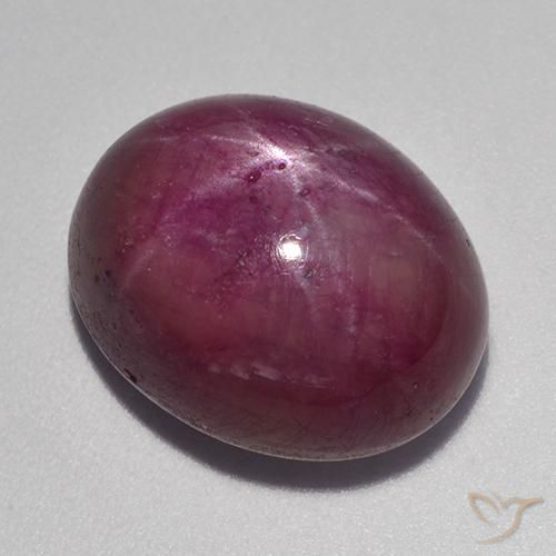 17.79ct Naturel Violet Rosâtre Rubis étoilé, ovale, Opaque