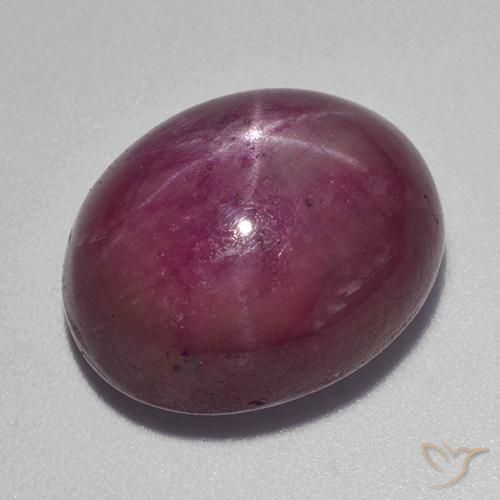Rubis étoilé Violet Rosâtre naturelle ovale, 17.79 ct, Opaque