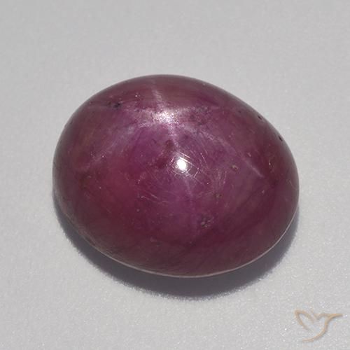 9.58ct Naturel Violet rougeâtre Rubis étoilé, ovale, Opaque