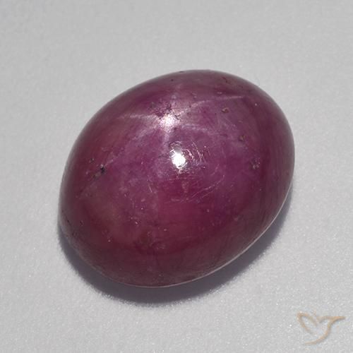 Rubis étoilé Violet rougeâtre naturelle ovale, 9.58 ct, Opaque