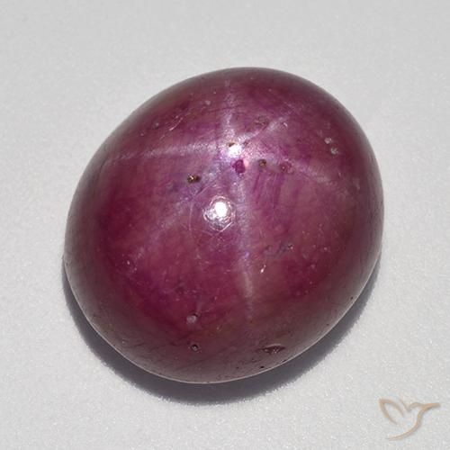 15.14ct Naturel Violet Rosâtre Rubis étoilé, ovale, Opaque