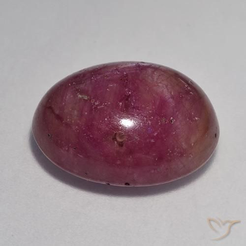 Rubis étoilé Violet rougeâtre naturelle ovale, 14.18 ct, Opaque