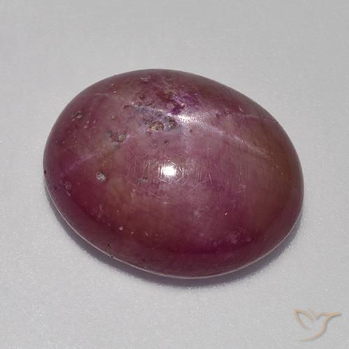 Rubis étoilé Pourpre prune naturelle ovale, 9.53 ct, Opaque