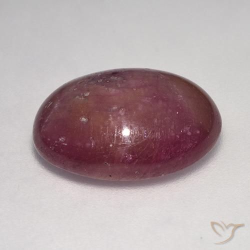 Rubis étoilé Pourpre prune naturelle ovale, 9.53 ct, Opaque
