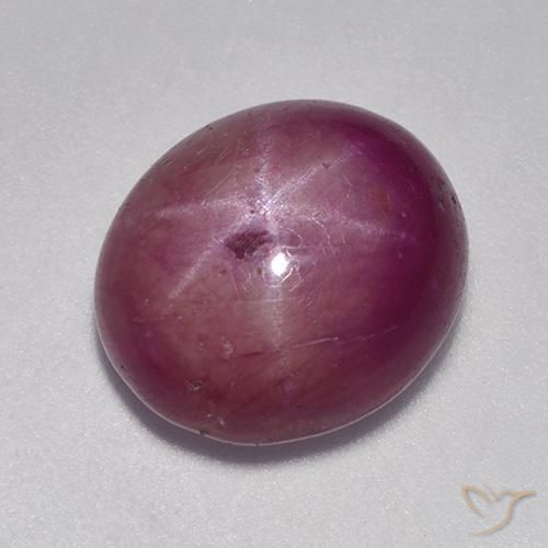 Rubis étoilé Violet rougeâtre naturelle ovale, 9.23 ct, Opaque