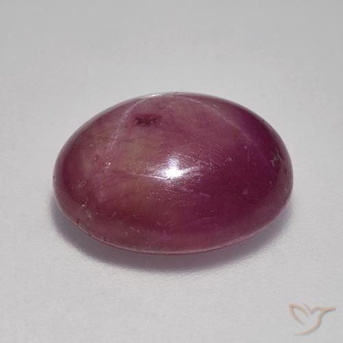 Rubis étoilé Violet rougeâtre naturelle ovale, 9.23 ct, Opaque