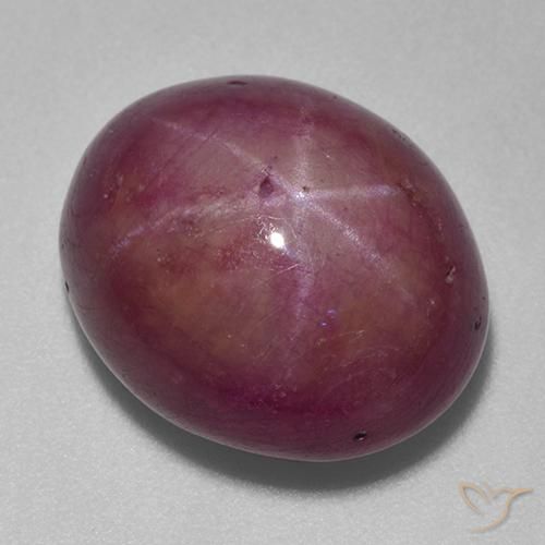 18.74ct Naturel Pourpre moyen-foncé Rubis étoilé, ovale, Opaque