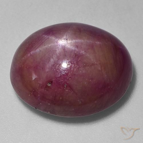 Rubis étoilé Pourpre moyen naturelle ovale, 17.03 ct, Opaque