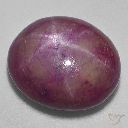 Rubis étoilé Magenta grisâtre naturelle ovale, 22.76 ct, Opaque