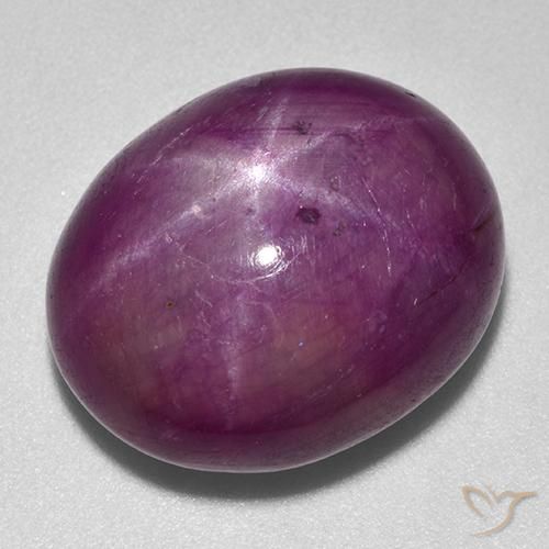 25.25ct Naturel Violet foncé Rubis étoilé, ovale, Opaque