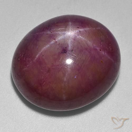35.80ct Naturel Violet rougeâtre Rubis étoilé, ovale, Opaque