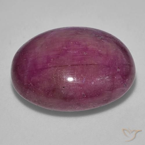Rubis étoilé Pourpre prune naturelle ovale, 33.25 ct, Opaque