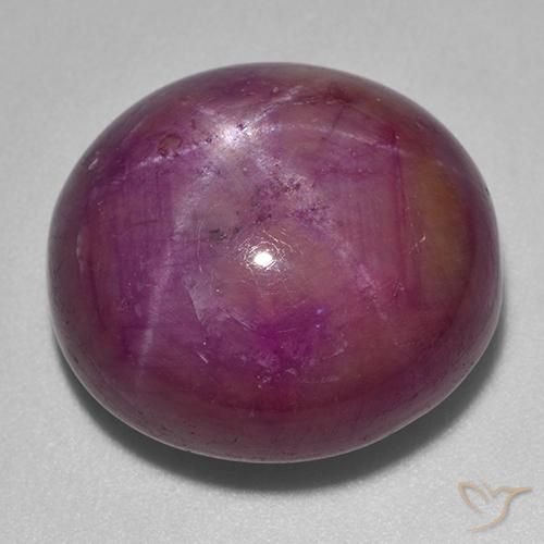 Rubis étoilé Violet rougeâtre naturelle ovale, 36.03 ct, Opaque