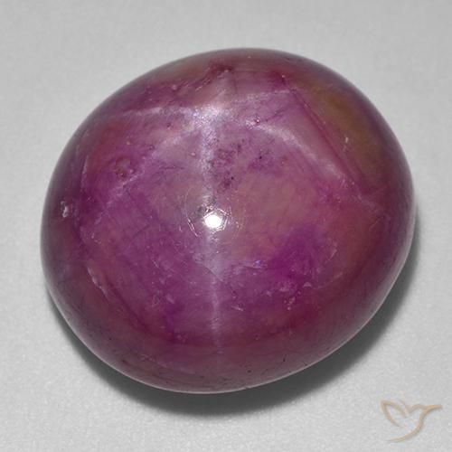 Rubis étoilé Violet rougeâtre naturelle ovale, 36.03 ct, Opaque