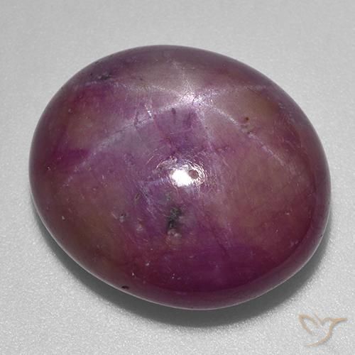 29.22ct Naturel Magenta grisâtre Rubis étoilé, ovale, Opaque