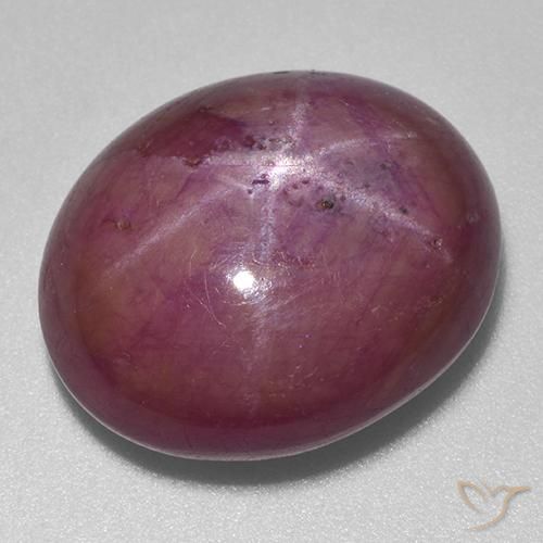21.03ct Naturel Pourpre moyen Rubis étoilé, ovale, Opaque
