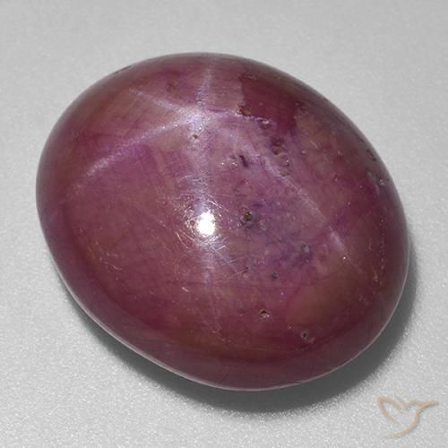 Rubis étoilé Pourpre moyen naturelle ovale, 21.03 ct, Opaque