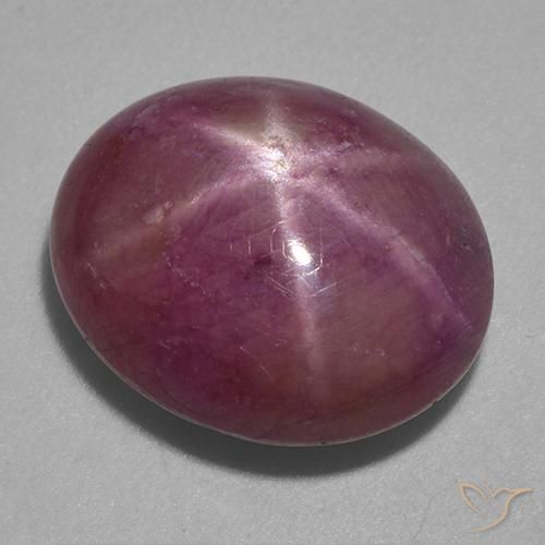 Rubis étoilé Pourpre moyen-foncé naturelle ovale, 13.87 ct, Opaque