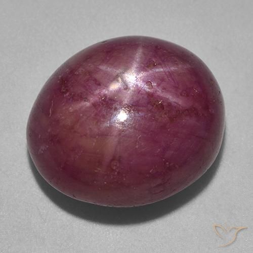 Rubis étoilé Rouge framboises naturelle ovale, 23.02 ct, Opaque