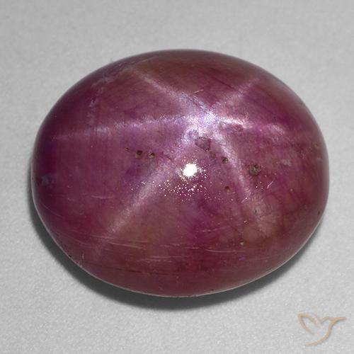 Rubis étoilé Pourpre moyen-foncé naturelle ovale, 17.99 ct, Opaque