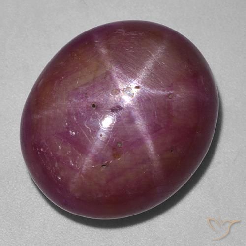 Rubis étoilé Violet rougeâtre naturelle ovale, 33.79 ct, Opaque