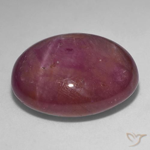 Rubis étoilé Violet rougeâtre naturelle ovale, 33.79 ct, Opaque