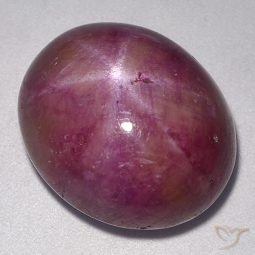 Rubis étoilé Violet rougeâtre naturelle ovale, 24.55 ct, Opaque