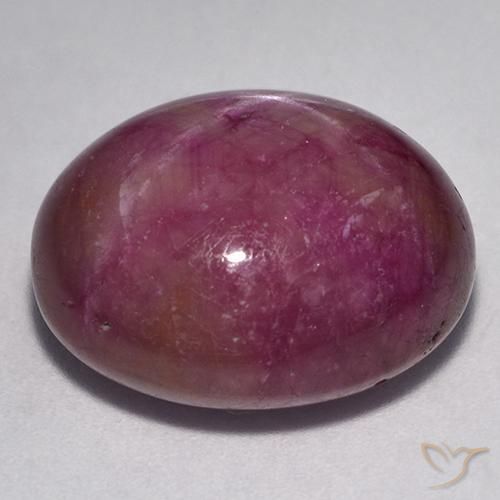 Rubis étoilé Violet rougeâtre naturelle ovale, 24.55 ct, Opaque