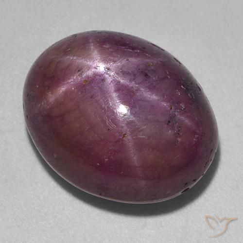 18.38ct Naturel Pourpre moyen-foncé Rubis étoilé, ovale, Opaque