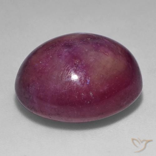 Rubis étoilé pourpre moyen-foncé naturelle coupe ovale, 19,78 ct, opaque